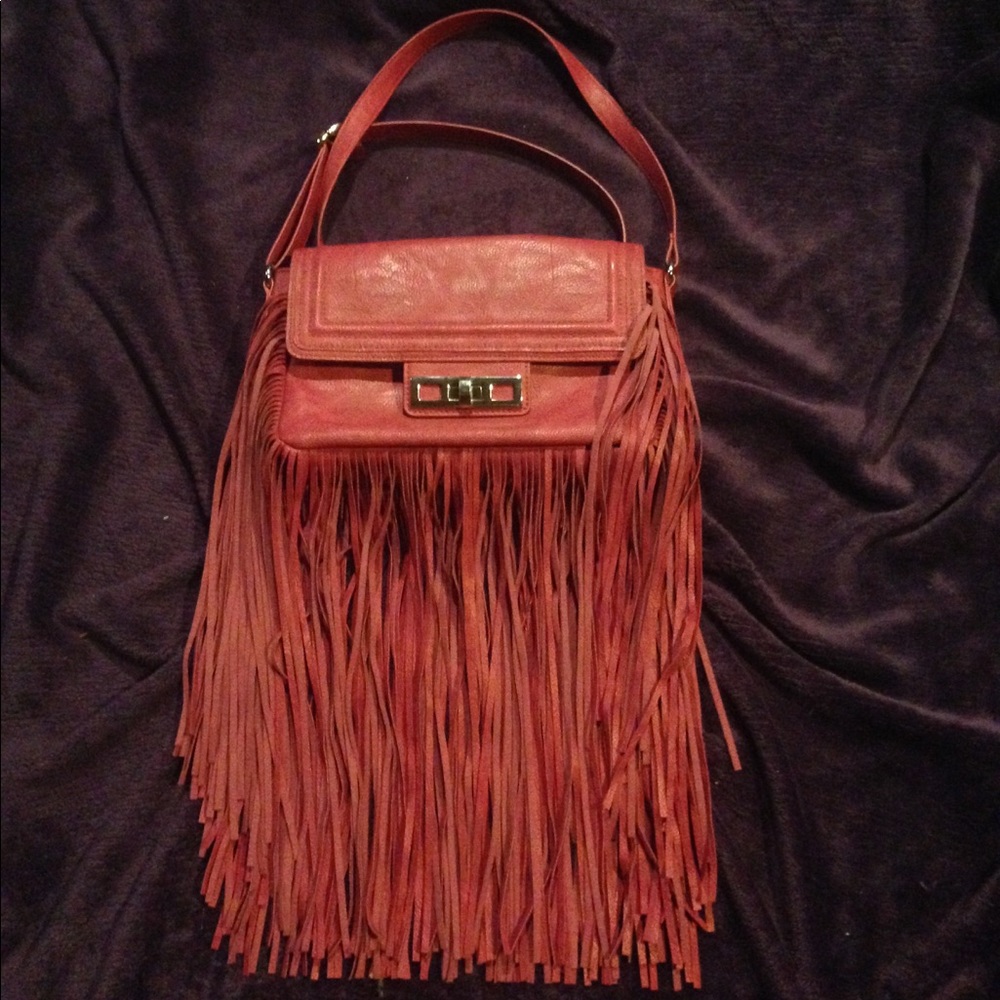 Pink purse bag with tassels